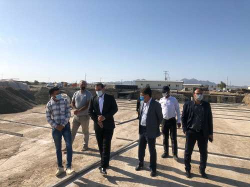 آغاز آرماتوربندی فوندانسیون ساختمان اصلی بیمارستان جدید کهنوج